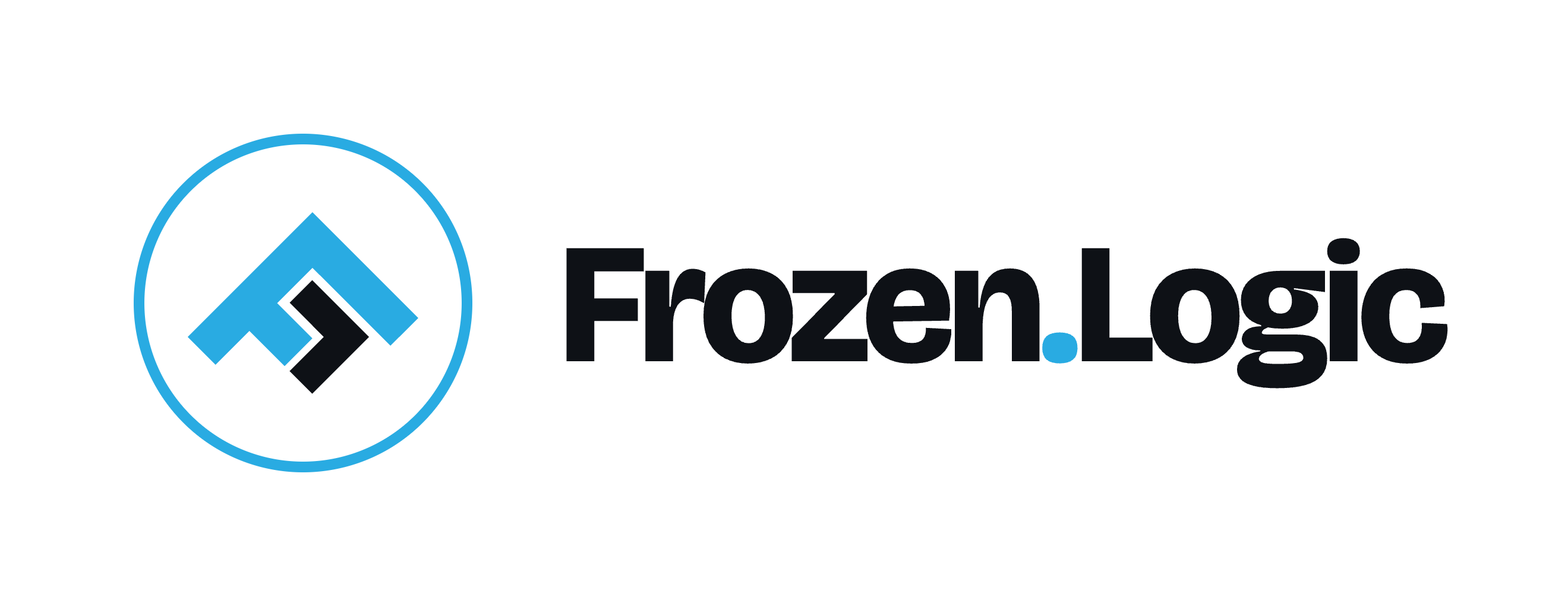 Frozen Logic logo on cream